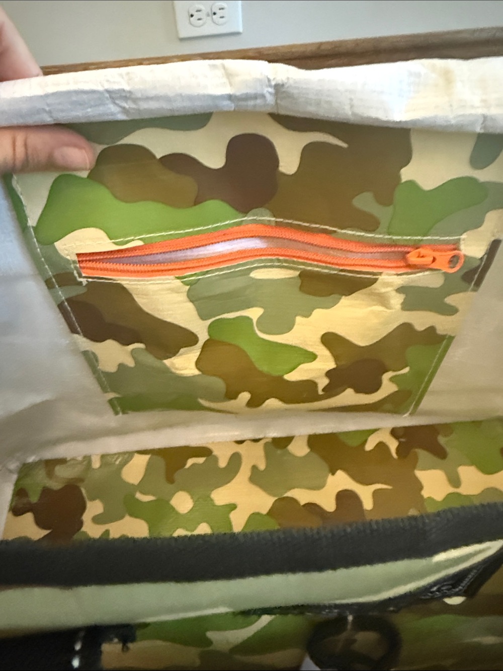 SCOUT Camo Duffel Tote in Green and Brown - Picture 7 of 10